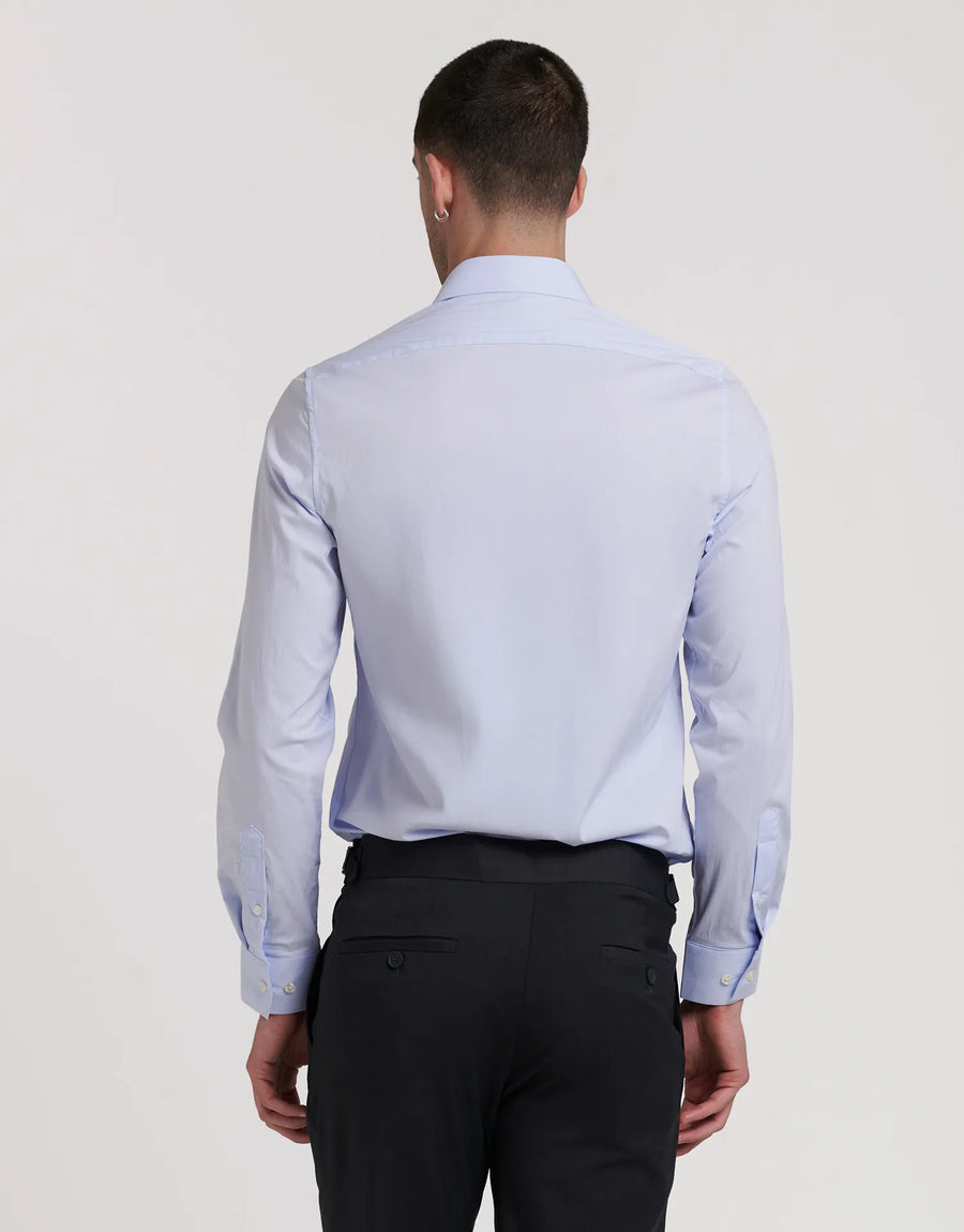 CAMISA VESTIR ELASTICA CUELLO ITALIANO SLIM FIT