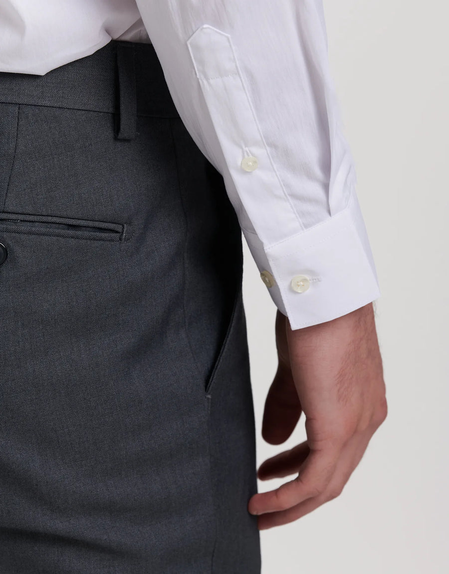 Camisa social slim fit com gola elástica elástica