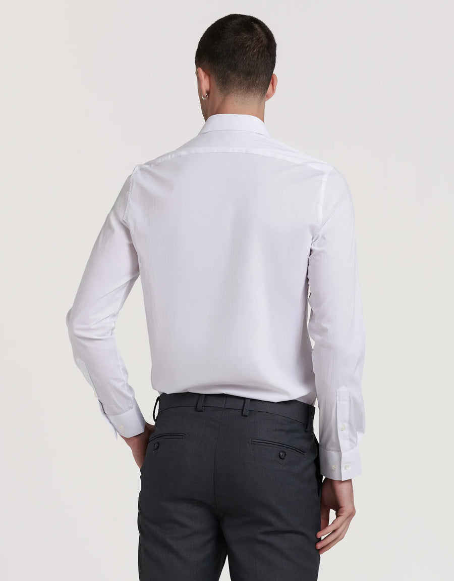 Camisa social slim fit com gola elástica elástica