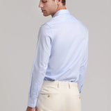 Camisa slim fit com gola estruturada italiana