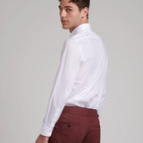 Camisa slim fit com gola estruturada italiana