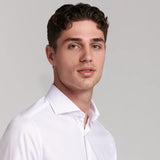 Camisa slim fit com gola estruturada italiana