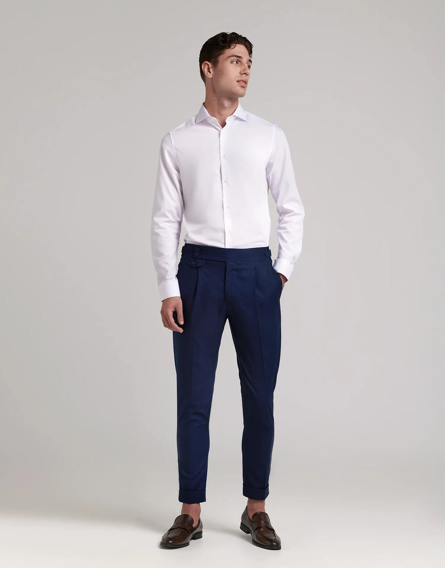 CAMISA SLIM COM ESTRUTURA DE GOLA ITALIANA