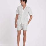 CAMISA MC LINO RAYAS