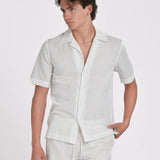 CAMISA MC LINO RAYAS