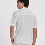 CAMISA MC LINO RAYAS