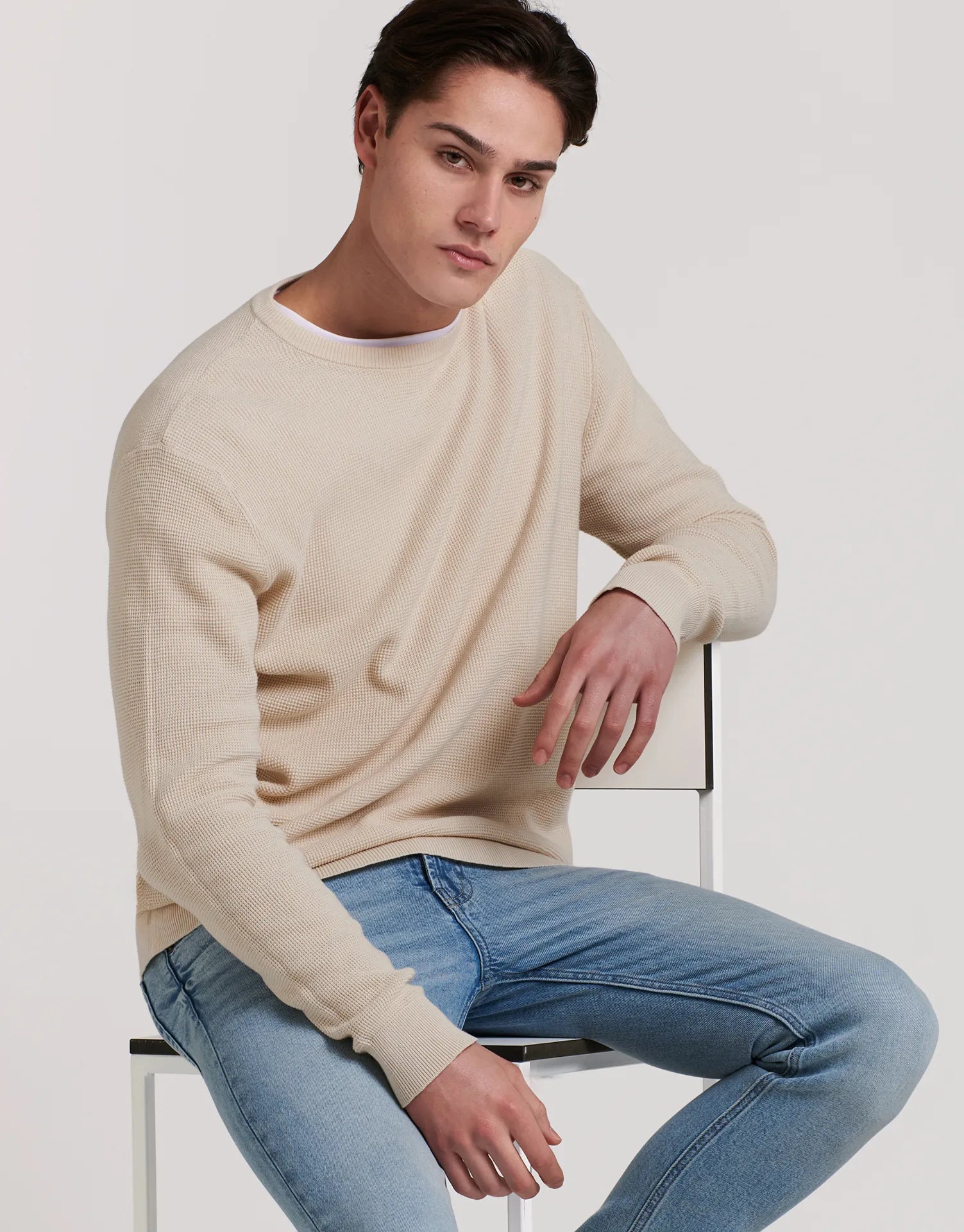 PLAIN STRUCTURED JERSEY