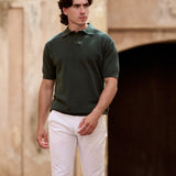STRUCTURED KNIT POLO SHIRT