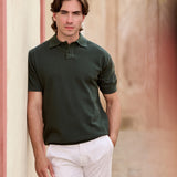 STRUCTURED KNIT POLO SHIRT