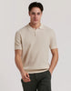 KNITTED POLO SHIRT WITH CABLED KNIT