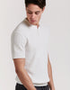 KNITTED POLO SHIRT WITH CABLED KNIT