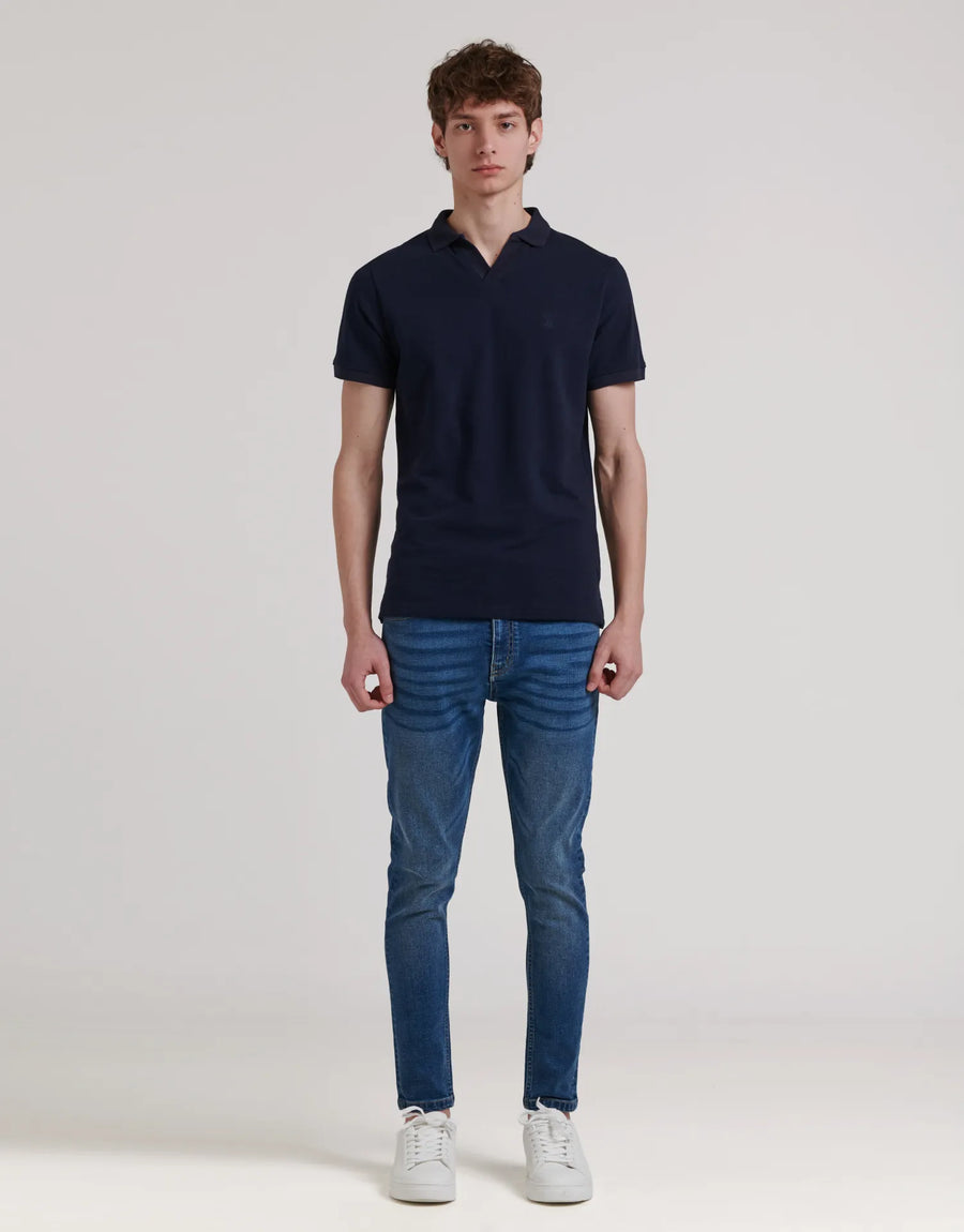 CAMISA POLO LISA, MALHA FINA