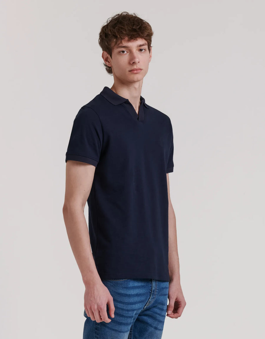 CAMISA POLO LISA, MALHA FINA