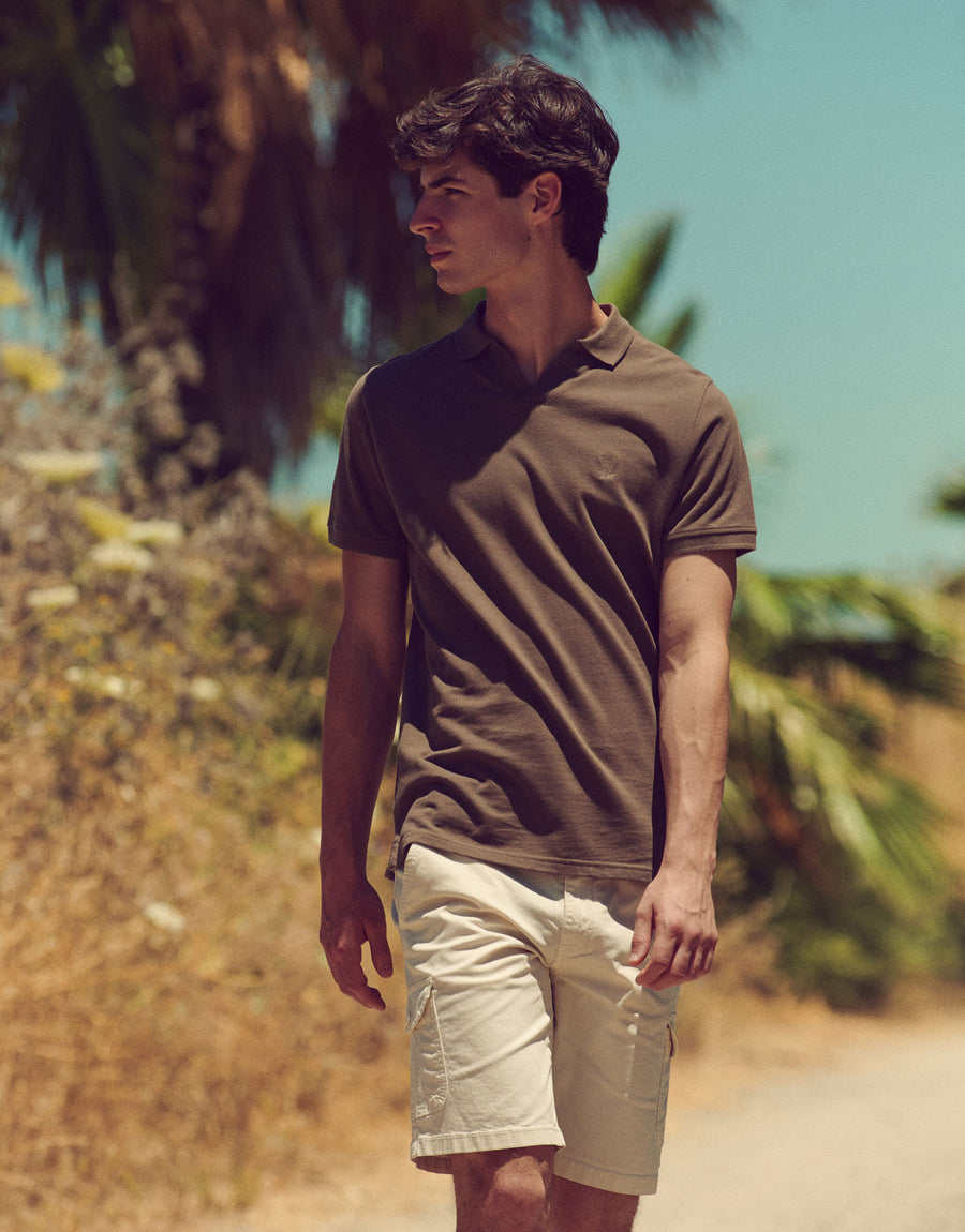 PLAIN POLO SHIRT, FINE KNIT