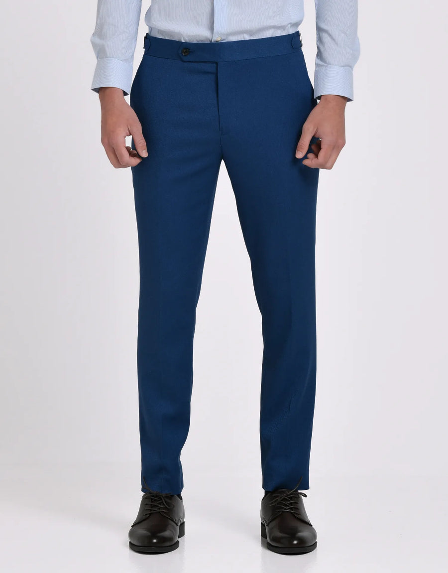 PANTALON TRAJE MEZCLILLA TRABILLAS - AZUL