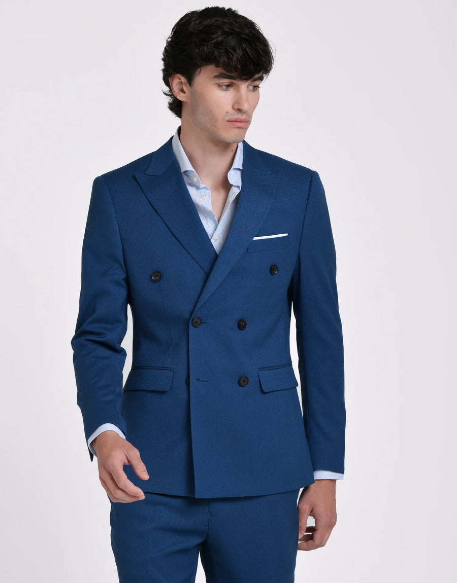 AMERICANA TRAJE CRUZADO MEZCLILLA
