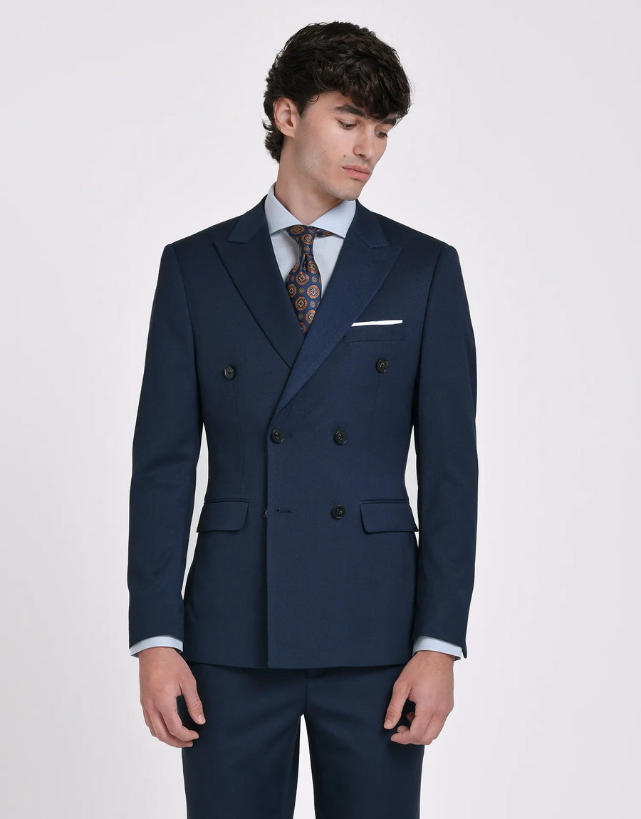 AMERICANA TRAJE CRUZADO MEZCLILLA