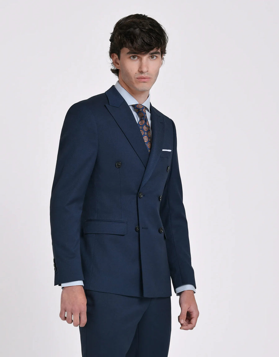 AMERICANA TRAJE CRUZADO MEZCLILLA