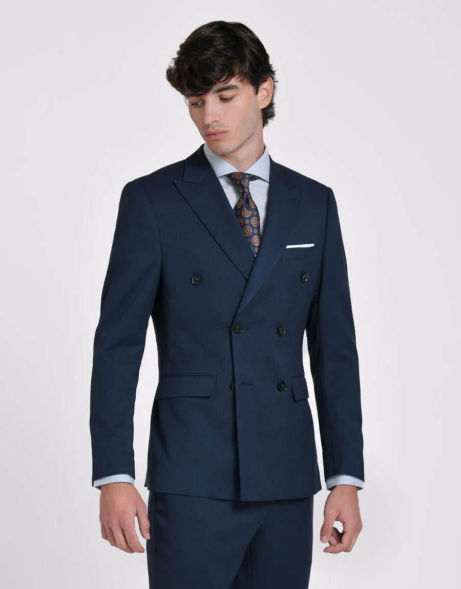 AMERICANA TRAJE CRUZADO MEZCLILLA