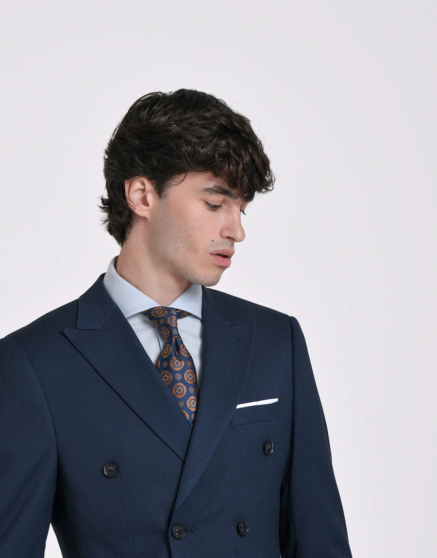 AMERICANA TRAJE CRUZADO MEZCLILLA