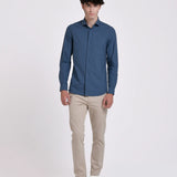 CAMISA OXFORD CUELLO ITALIANO SLIM FIT