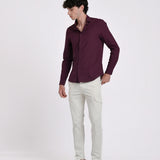 CAMISA OXFORD CUELLO ITALIANO SLIM FIT