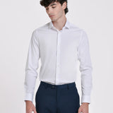 CAMISA VESTIR ELASTICA CUELLO BÁSICO SLIM FIT