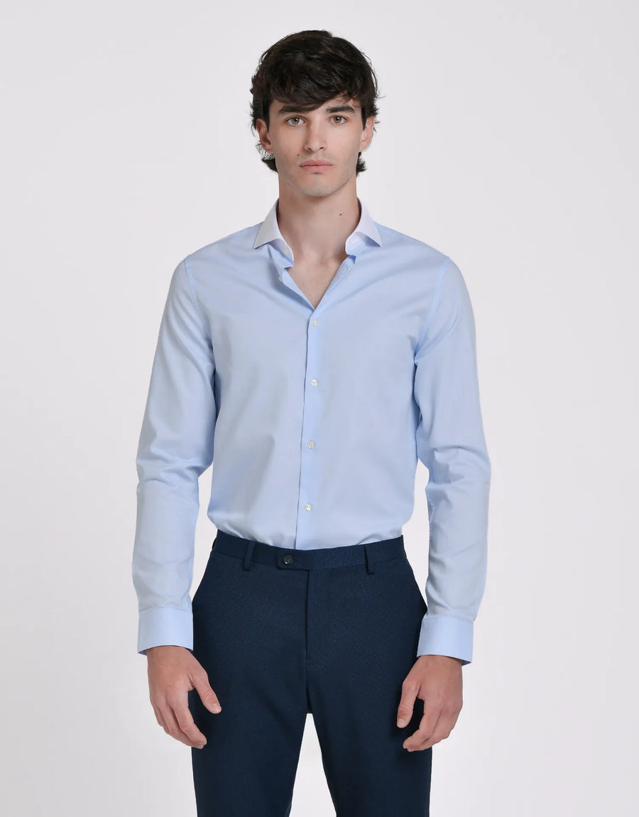 CAMISA VESTIR ESTRUCTURA CUELLO ITALIANO