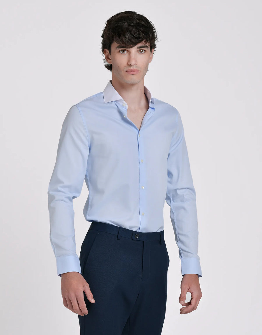 CAMISA VESTIR ESTRUCTURA CUELLO ITALIANO
