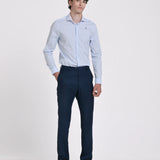 CAMISA RAYAS CUELLO CONTRASTE