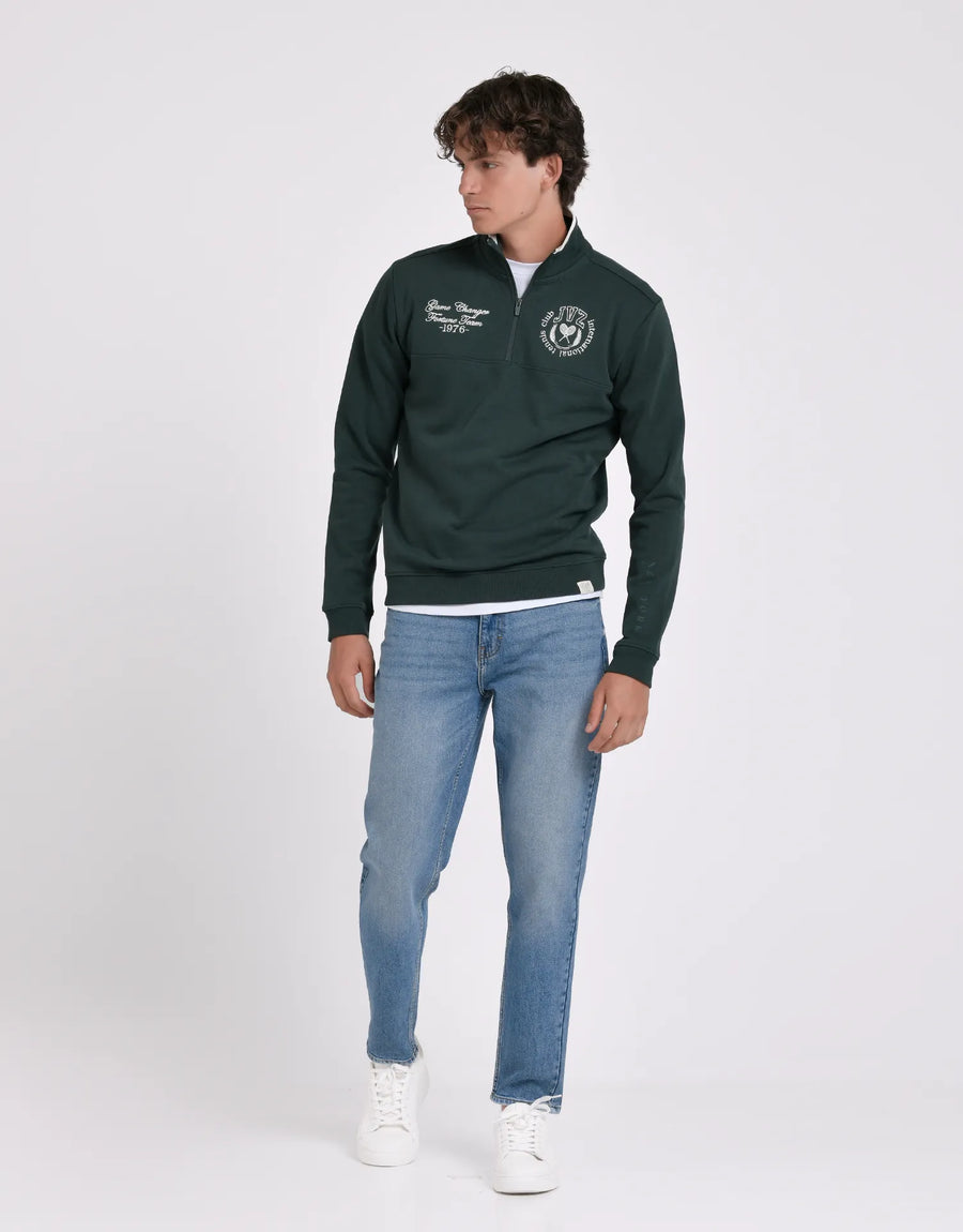 SUDADERA MEDIA CREMALLERA PRINT