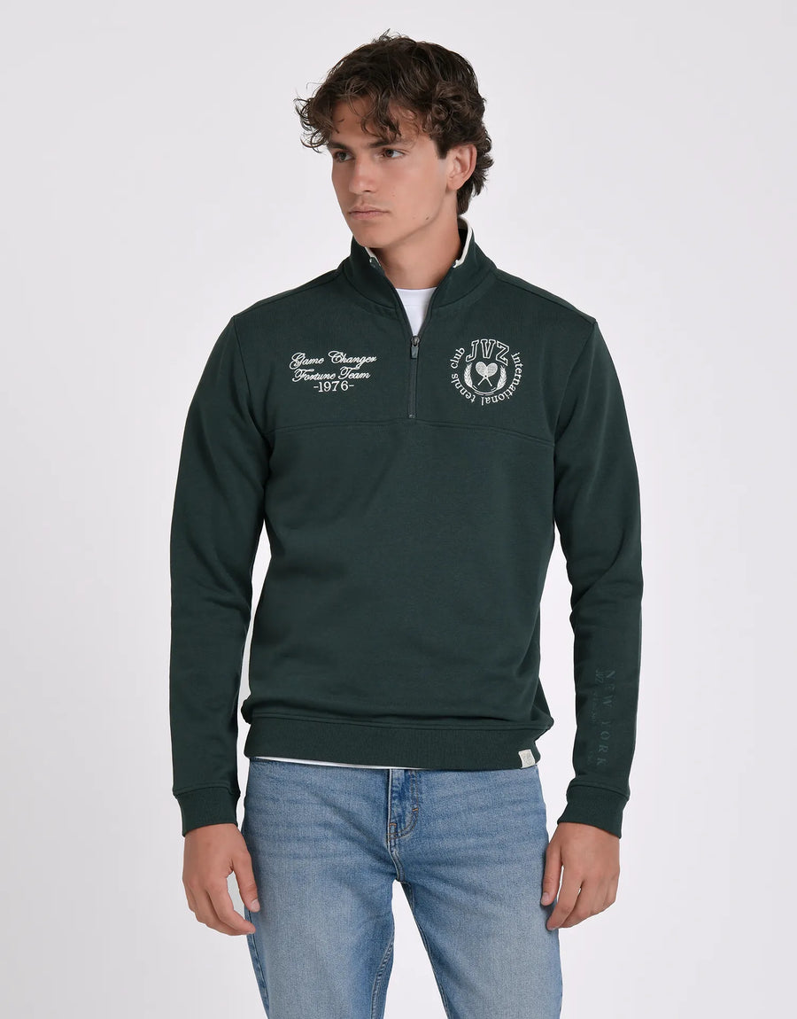 SUDADERA MEDIA CREMALLERA PRINT