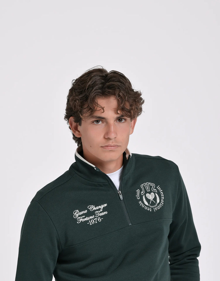SUDADERA MEDIA CREMALLERA PRINT
