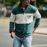 SUDADERA MEDIA CREMALLERA BICOLOR
