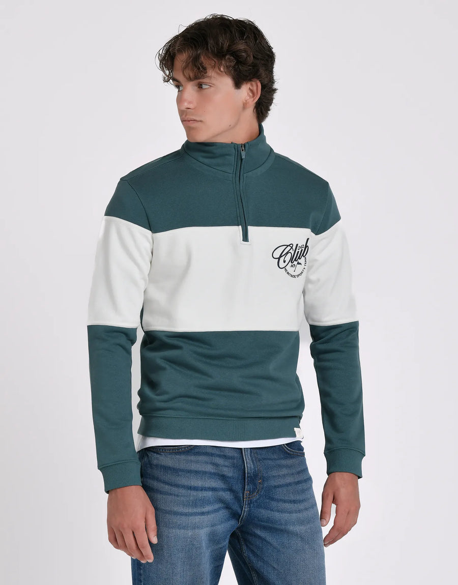 SUDADERA MEDIA CREMALLERA BICOLOR