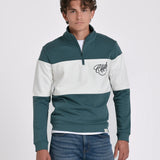 SUDADERA MEDIA CREMALLERA BICOLOR