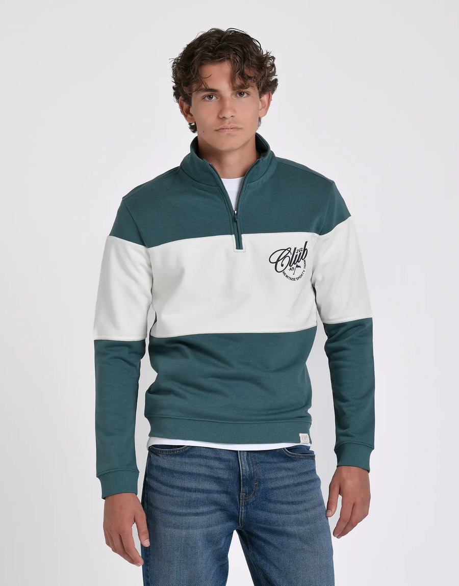 SUDADERA MEDIA CREMALLERA BICOLOR