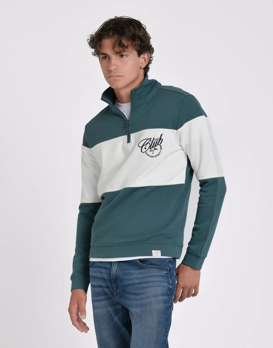 SUDADERA MEDIA CREMALLERA BICOLOR