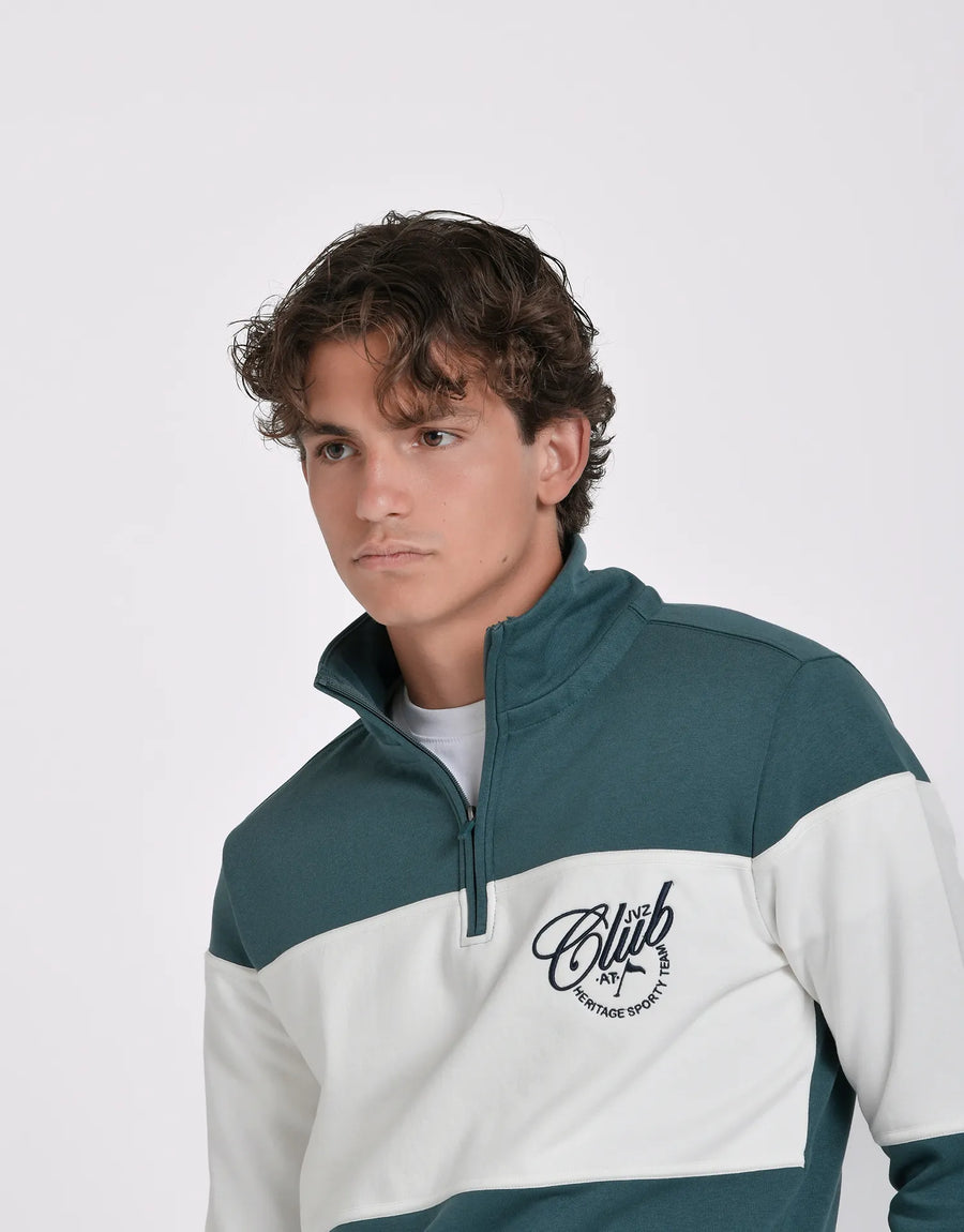 SUDADERA MEDIA CREMALLERA BICOLOR