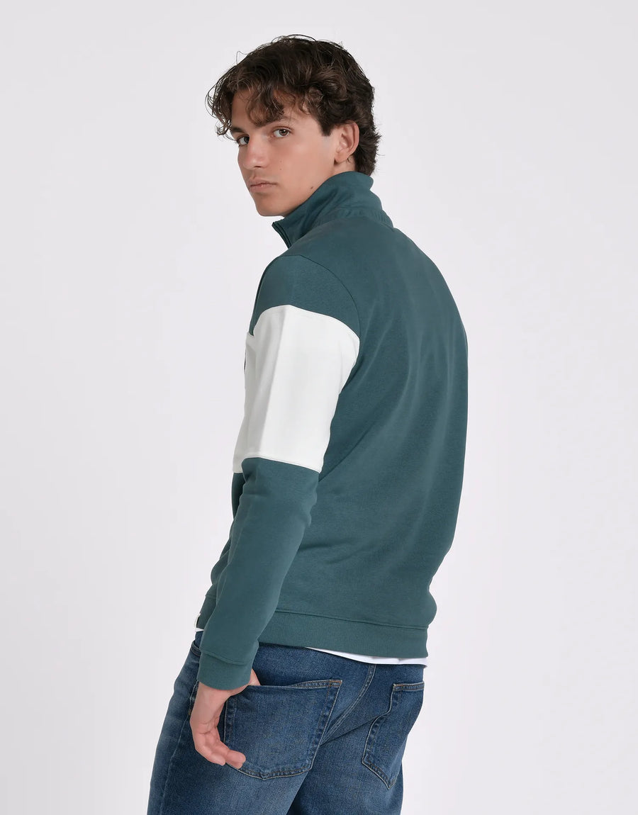 SUDADERA MEDIA CREMALLERA BICOLOR