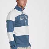 SUDADERA MEDIA CREMALLERA RAYAS