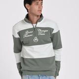 SUDADERA MEDIA CREMALLERA RAYAS