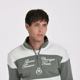 SUDADERA MEDIA CREMALLERA RAYAS