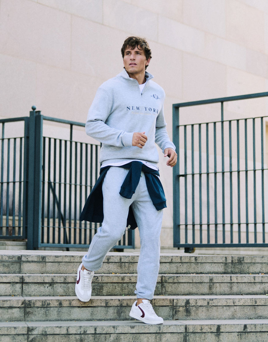 SUDADERA MEDIA CREMALLERA NEW YORK