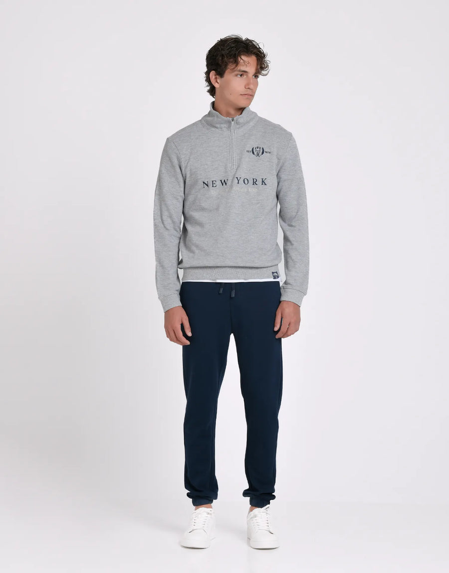 SUDADERA MEDIA CREMALLERA NEW YORK