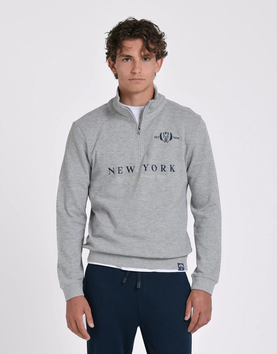SUDADERA MEDIA CREMALLERA NEW YORK