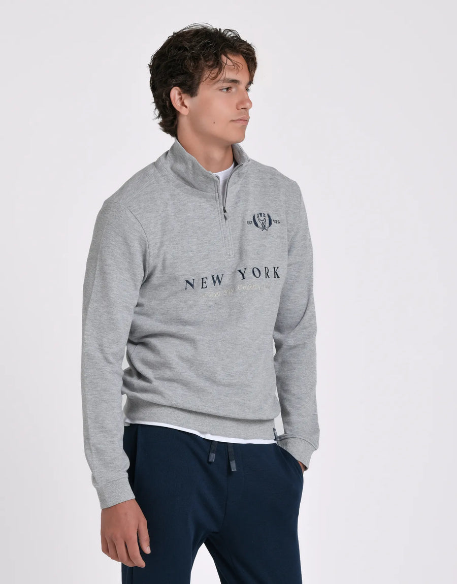 SUDADERA MEDIA CREMALLERA NEW YORK