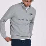 SUDADERA MEDIA CREMALLERA NEW YORK