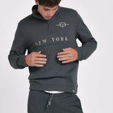 SUDADERA MEDIA CREMALLERA NEW YORK