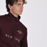 SUDADERA MEDIA CREMALLERA NEW YORK